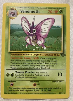 1999 TCG Pokemon Venomoth 29/64 Jungle Regular Non-Holo - Image 1