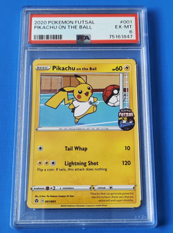 2020 Pokemon Futasl Pikachu on the Ball #001 Promo PSA Graded 6 EX-MT - Image 1
