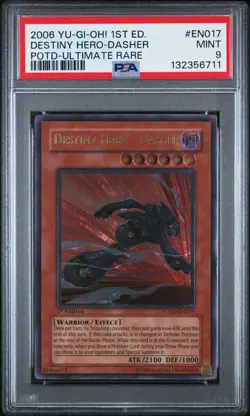 2006 YU-GI-OH! POTD-POWER OF THE DUELIST #EN017 DESTINY HERO-DASHER PSA 9 - Image 1