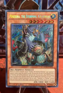 x1 Poseidra, the Storming Atlantean - SUDA-EN016 - Secret Rare - 1st Edition Yu- - Image 1