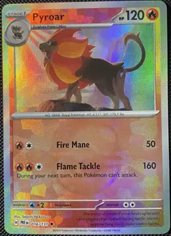 Pyroar (Master Ball Pattern) 016/131 Sv: Prismatic Evolutions Holo Pokemon Card - Image 1