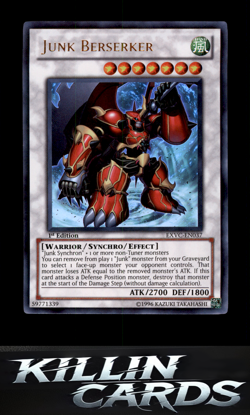 1st Edition Junk Berserker EXVC-EN037 Ultra Rare Extreme Victory YuGiOh Card NM - Image 1