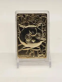 Jigglypuff Pokemon 23k Gold Plated Trading Card Burger King Promo 1999 Nintendo - Image 1