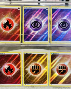 Pokemon TCG Crown Zenith Textured Energy 6 Card Holo Lot Water Fire Mint - Image 1