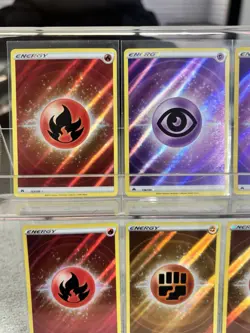 Pokemon TCG Crown Zenith Textured Energy 6 Card Holo Lot Water Fire Mint - Image 3