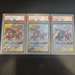 3 Sequential Umbreon & Darkrai GX SM241 Tag Team Black Star Promo Card PSA 9 - Image 1
