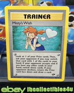 Misty's Wish 108/132 Pokemon Card Gym Challenge Regular WOTC 2000 Excellent F/S - Image 1
