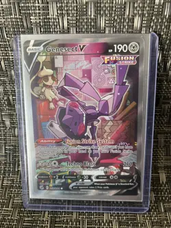 Pokemon TCG Genesect v Fusion Strike Holo Ultra Rare Card 255/264 - Image 1