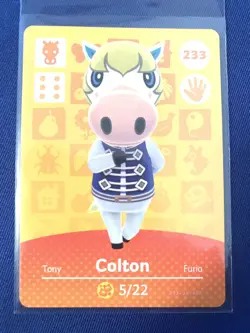 Colton # 233 Animal Crossing Amiibo Card AUTHENTIC Series 3 NEW NEVER SCANNED! - Image 1