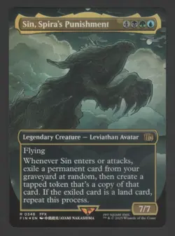 Sin, Spira's Punishment (Borderless) (Foil) (R) 0348 MTG Final Fantasy FIN - Image 1