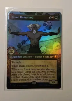 Magic MTG Avatar Bumi, Unleashed TLA 0348 Showcase Foil Mythic - NM condition - Image 1