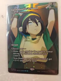 FOIL Earth Rumble Triumph 0044 TLE Borderless NM/M MTG Avatar - Image 1
