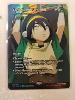 FOIL Earth Rumble Triumph 0044 TLE Borderless NM/M MTG Avatar - Image 3