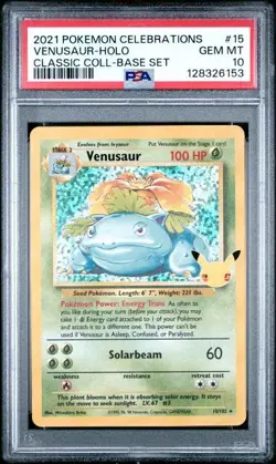 PSA 10 Pokemon Card Lot Celebrations Charizard, Blastoise & Venusaur Starters - Image 2