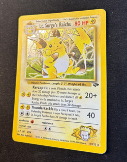 Pokemon TCG Lt. Surge's Raichu Holo Unlimited Rare Karte Gym Challenge 11/132 - Image 4