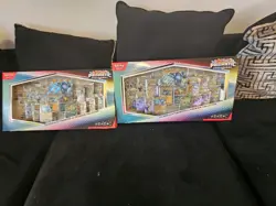 PRISMATIC EVOLUTIONS Lucario EX and Tyranitar EX Premium Collection In Hand!! - Image 1