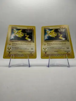 1999 Vintage Pokemon Pikachu promo WB Kids Pokemon first movie stamp lot of 2 - Image 2