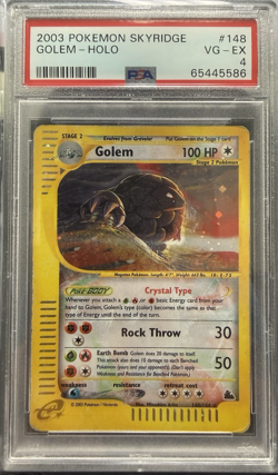 2003 Pokemon Skyridge Golem Holo Secret Rare Foil Vintage 148/144 Crystal PSA 4 - Image 1