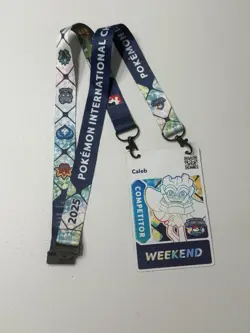 Pokemon 2025 North America International Champ NAIC Competitor Badge & Lanyard - Image 1