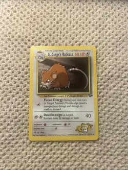 2000 Pokemon Lt. Surge's Raticate 53/132 Gym Challenge Regular - Image 1