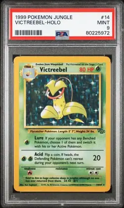 PSA 9 MINT Victreebel Jungle Holo 1999 WOTC Pokemon 14/64 - Image 1