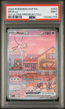 PSA 9 MINT Mew Ex 151 UPC Full Art Holo Pokemon Promo SVP 053 - Image 1