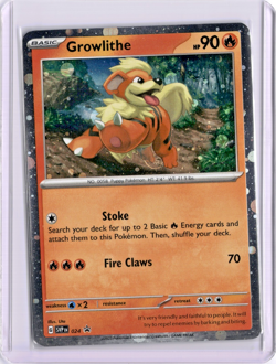 Growlithe Galaxy HD SWIRL Cosmos Holo Rare Promo Pokemon SVP 024 - Image 1