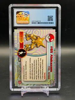 CGC 9 MINT Alakazam Topps 1999 Pokemon Second Print Series 1 #65 - Image 2
