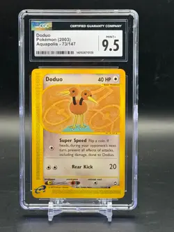 CGC 9.5 Mint+ Doduo Aquapolis Common Pokemon 73/147 - Image 1