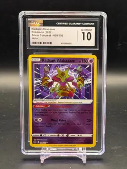 CGC 10 GEM MINT Radiant Alakazam Silver Tempest Holo Pokemon 2022 059/195 - Image 1