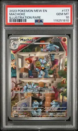 PSA 10 GEM MINT Machoke Illustration Rare 151 English 2023 Pokemon 177/165 - Image 1