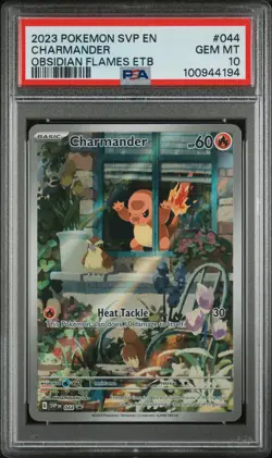 PSA 10 GEM MINT Charmander Obsidian Flames ETB Promo Pokemon SVP 044 - Image 1