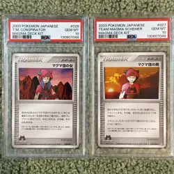 2003 Pokemon Deck Kit Team Magma's Conspirator & Schemer PSA 10 SEQUENTIAL SET - Image 1