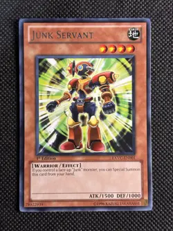 YuGiOh! - Junk Servant EXVC-EN001 Rare 1st Edition Near Mint Extreme Victory - Image 1