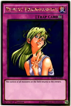 1x (NM) Remove Brainwashing - PGL3-EN091 - Gold Rare - 1st Edition YuGiOh - Image 1
