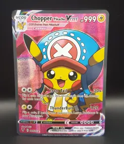 Pikachu Cosplay Tony Tony Chopper One Piece Anime Custom Art Card Holo Foil - Image 1