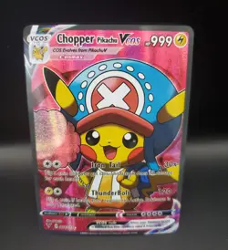 Pikachu Cosplay Tony Tony Chopper One Piece Anime Custom Art Card Holo Foil - Image 2