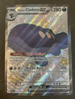 Paldean Clodsire ex (219/091) Paldean Fates - Full Art Shiny Holo Pokemon Card - Image 1