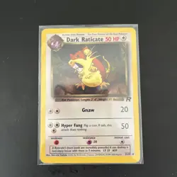 Pokemon Dark Raticate Team Rocket Edition 51/82 Vintage Card - Image 1