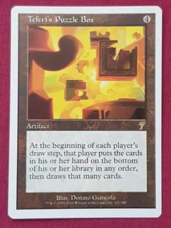 Magic The Gathering 7TH EDITION TEFERI'S PUZZLE BOX artifact card MTG - Image 1