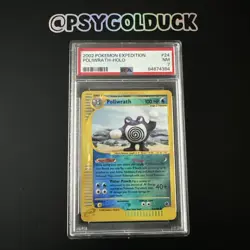 Poliwrath Expedition Base set 2002 Reverse Holo 60/165 Pokemon Card PSA 7 NM - Image 1
