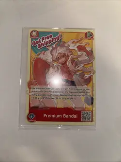 ONE PIECE CARD GAME MONKEY.D.LUFFY PREMIUM BANDAI CARD GAMES FEST 23-24 ENGLISH - Image 1