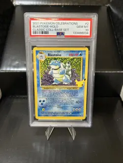 Pokemon TCG Blastoise Celebrations Card PSA 10 Graded 2/102 Trading Card - Image 1