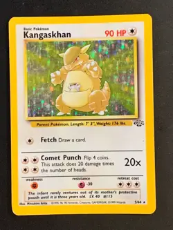 Kangaskhan 5/64 Jungle set Holo Rare Vintage WOTC Pokemon Card - Image 1