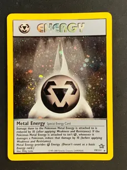 Metal Energy 19/111 Neo Genesis swirl Holo Rare Vintage WOTC Pokemon Card - Image 1