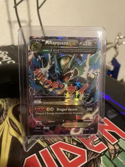 Pokemon Mega Rayquaza EX Holo Card 61/108 Roaring Skies - Image 1