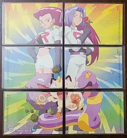NM! (X1 DMG) Topps Pokemon Series 3 Complete Puzzle Card Set P01 - P06 Blue - Image 2