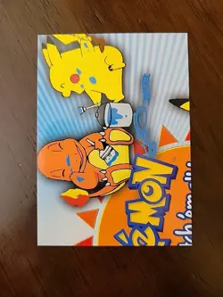 NM! (X1 DMG) Topps Pokemon Series 3 Complete Puzzle Card Set P01 - P06 Blue - Image 5