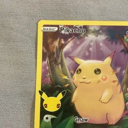 Pikachu 5/25 Pokemon Celebrations 25th Anniversary Set Full Art Card - Image 2