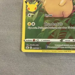 Pikachu 5/25 Pokemon Celebrations 25th Anniversary Set Full Art Card - Image 5